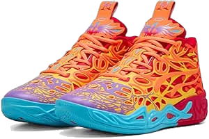 Puma Men's Mb.04 Shoes - Red / Orange Glow / Fluorescent Orange / Purple Glimmer - Image 2