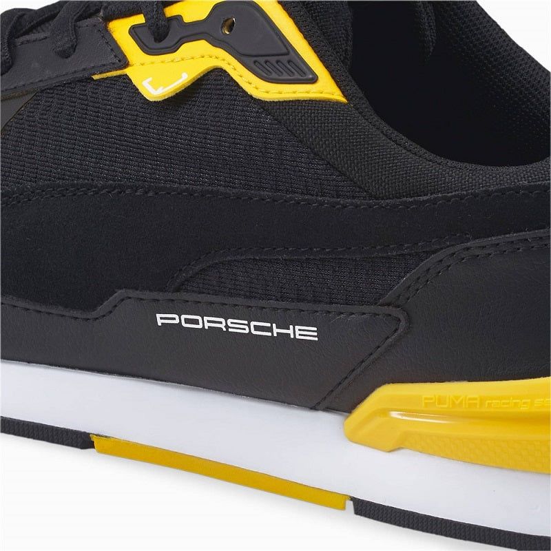 Puma Men's Porsche Legacy Low Racer Shoes - Black / Yellow - Image 7