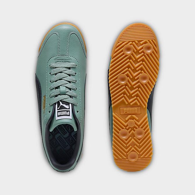 Puma Men's Roma 24 Shoes - Green Moon / New Navy - Image 6
