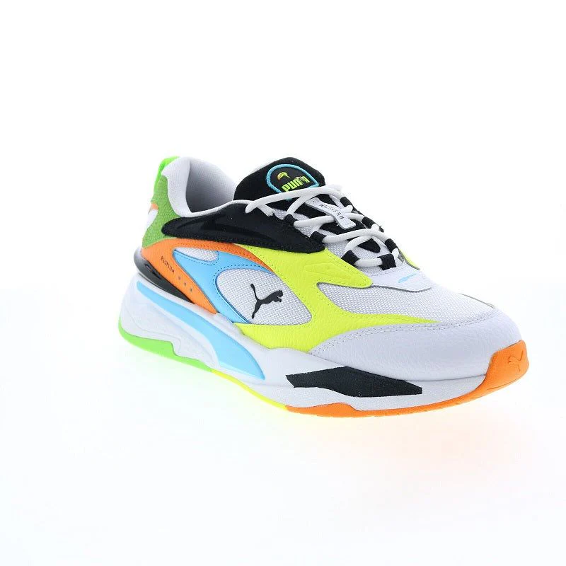Puma Men's RS Fast Tropics Shoes - White / Black / Blue / Green / Yellow - Image 2