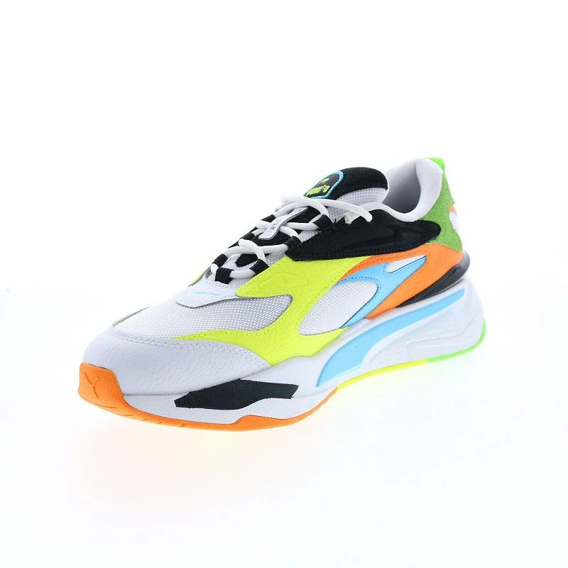 Puma Men's RS Fast Tropics Shoes - White / Black / Blue / Green / Yellow - Image 3