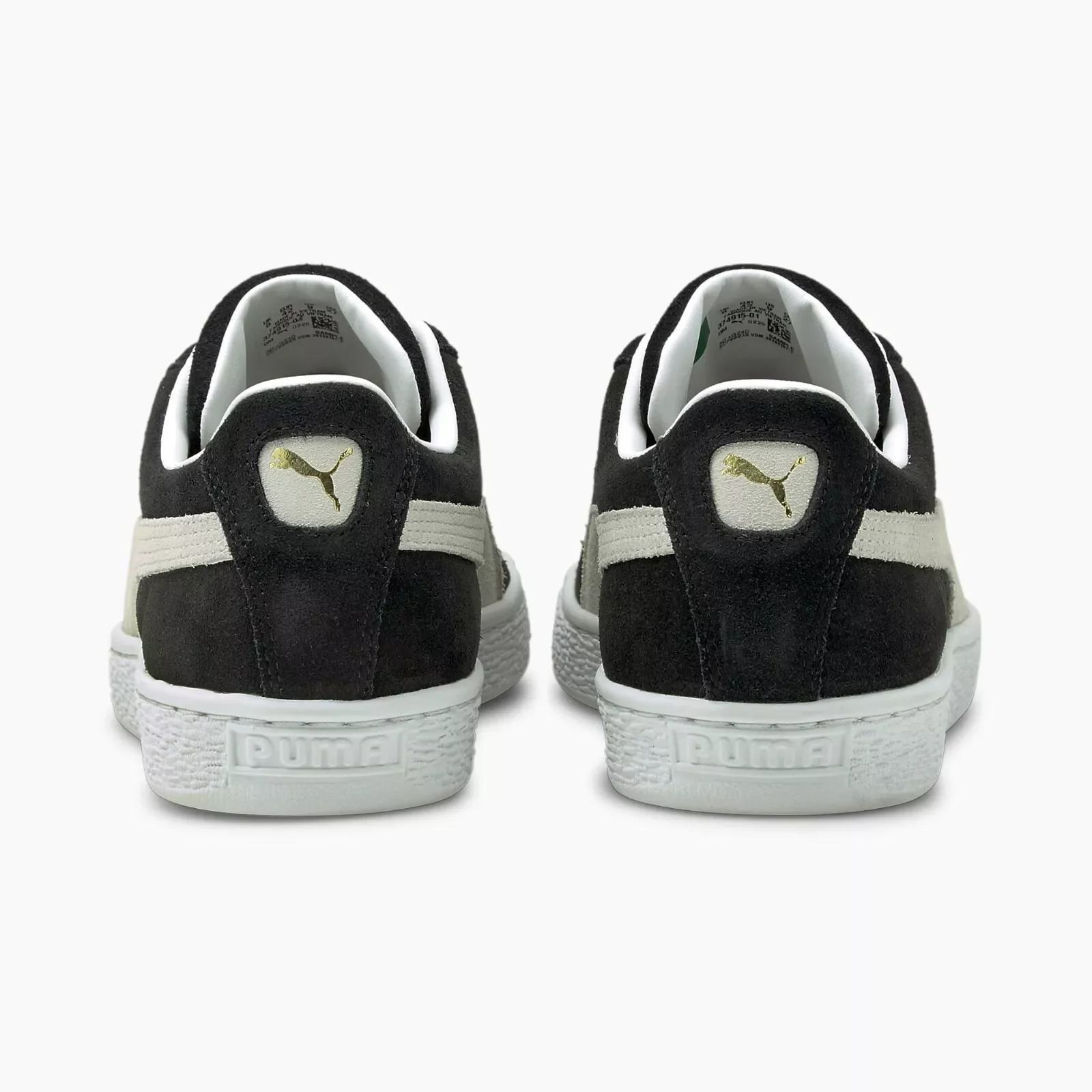 Puma Men's Suede Classic 21 Shoes - Black / White - Image 6