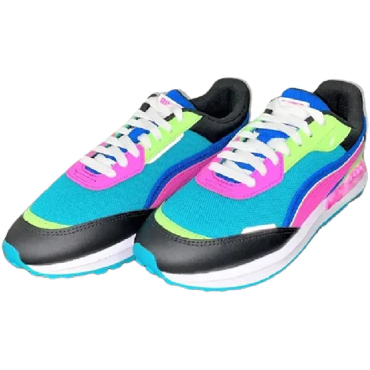 Puma Women's CIty Rider Marble Shoes - Viridian Green / Puma Black / Luminous Pink - Image 4
