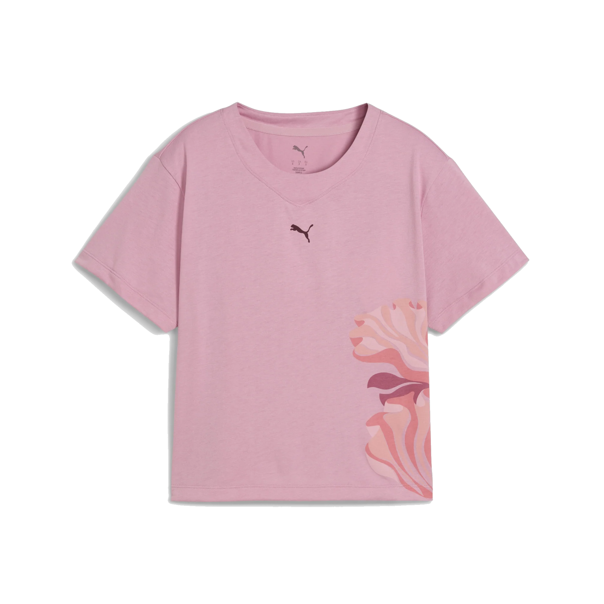Puma Women's Floral Ribbon Tee - Poised Pink