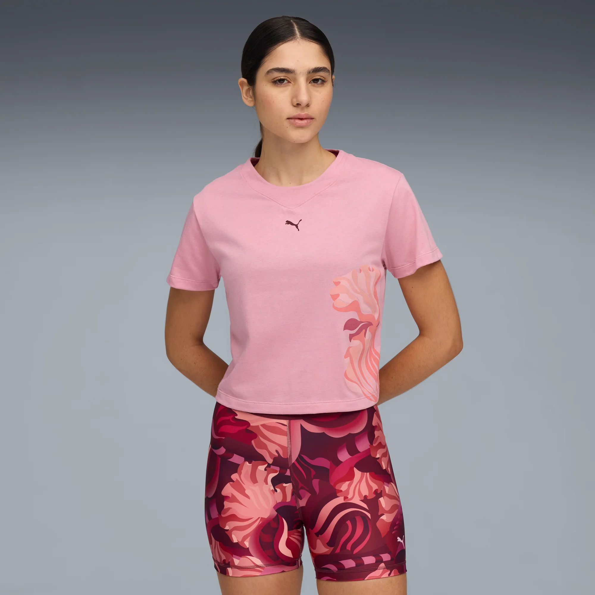 Puma Women's Floral Ribbon Tee - Poised Pink - Image 2