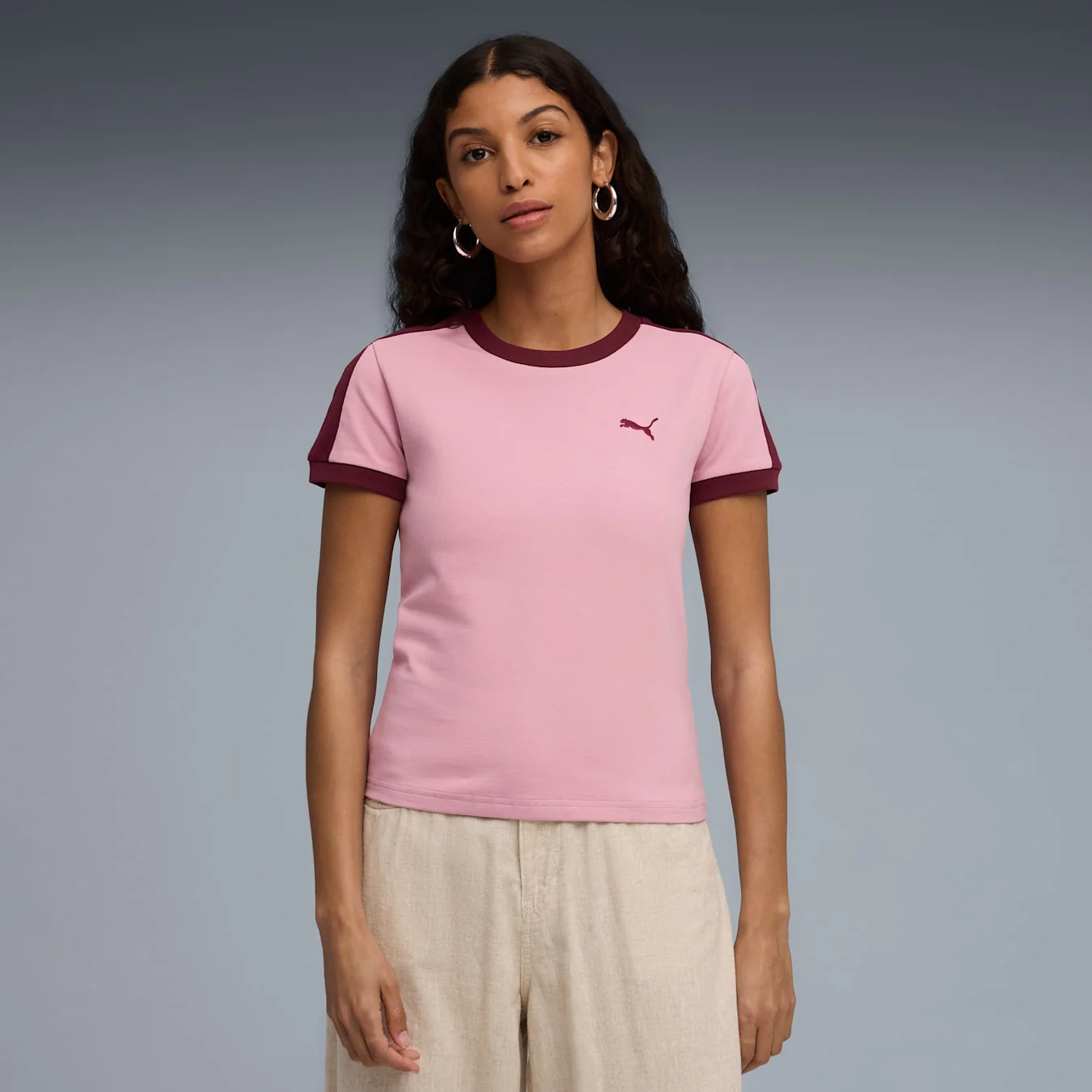 Puma Women's T7 Slim Tee - Poised Pink - Image 5