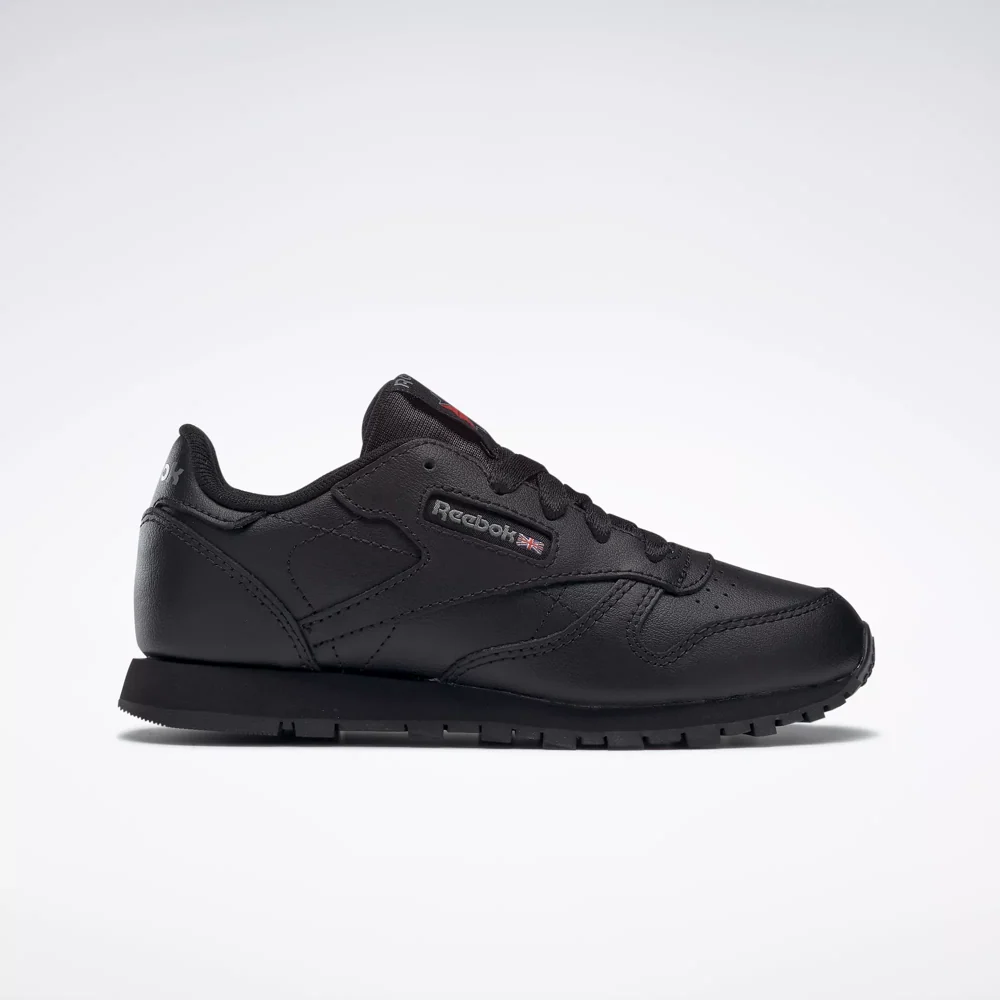 Reebok Kids' Classic Leather PS Shoes - All Black - Image 2