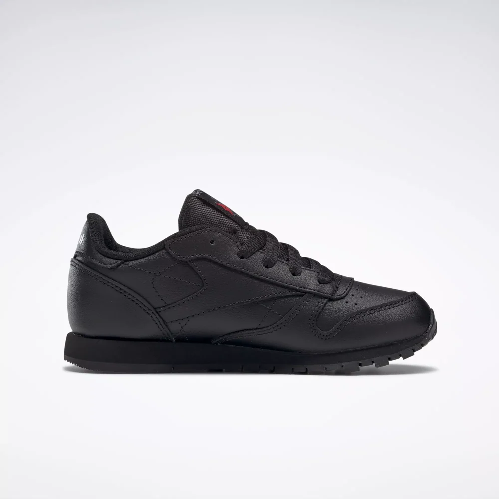 Reebok Kids' Classic Leather PS Shoes - All Black - Image 3