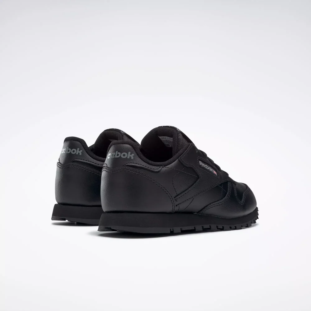 Reebok Kids' Classic Leather PS Shoes - All Black - Image 5