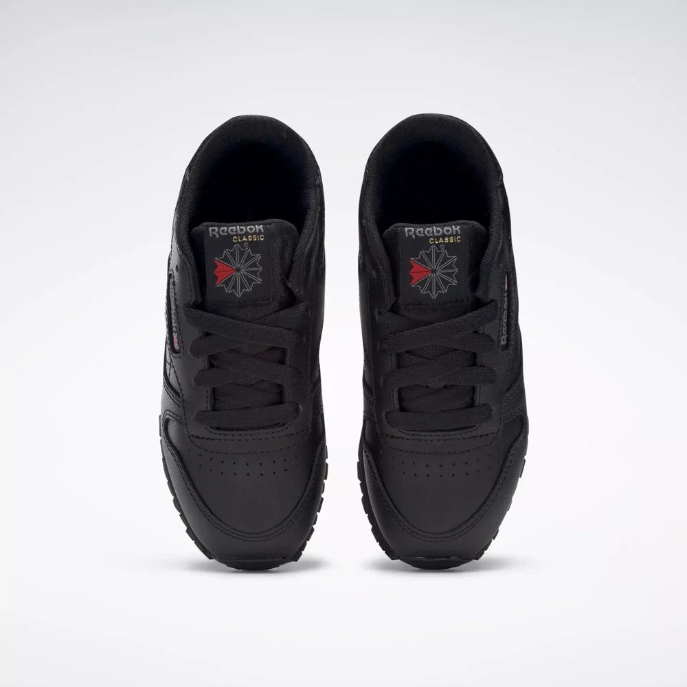 Reebok Kids' Classic Leather PS Shoes - All Black - Image 6