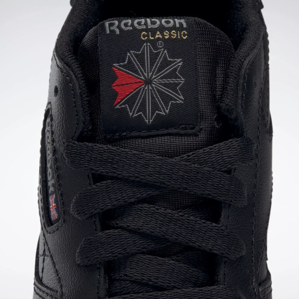 Reebok Kids' Classic Leather PS Shoes - All Black - Image 9