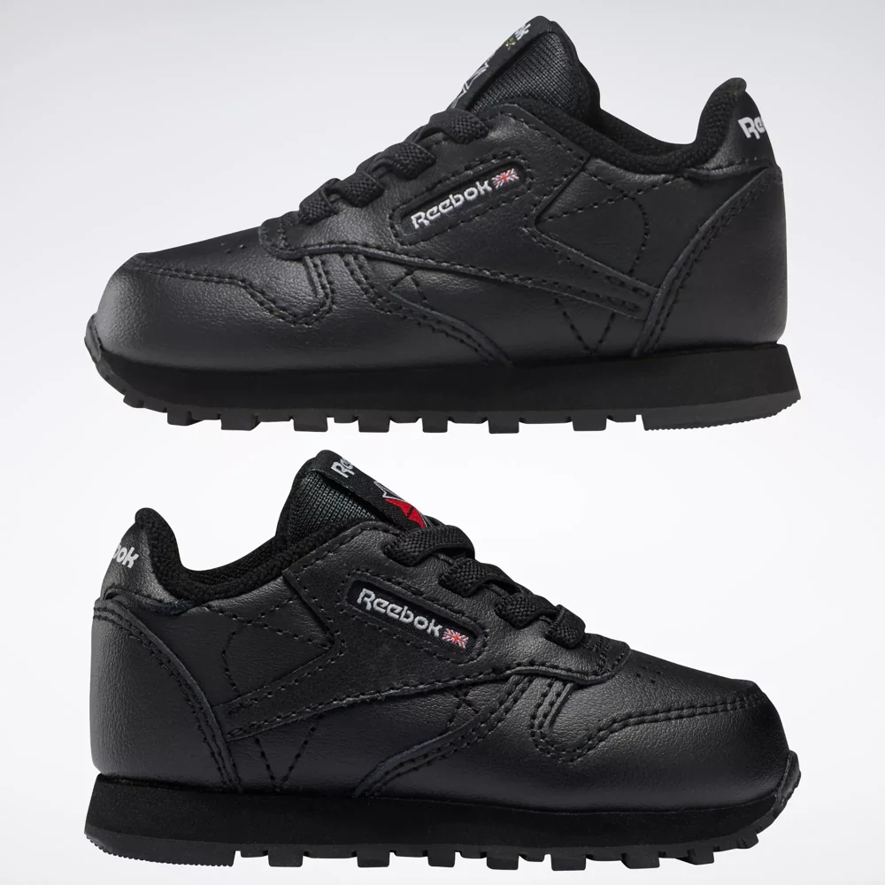 Reebok Kids' Classic Leather Shoes - Core Black - Image 8