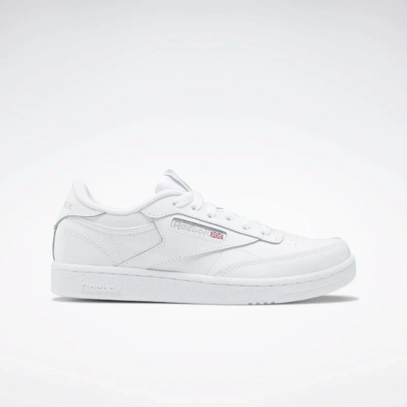 Reebok Kids' Club C Shoes - White / Sheer Grey - Image 2