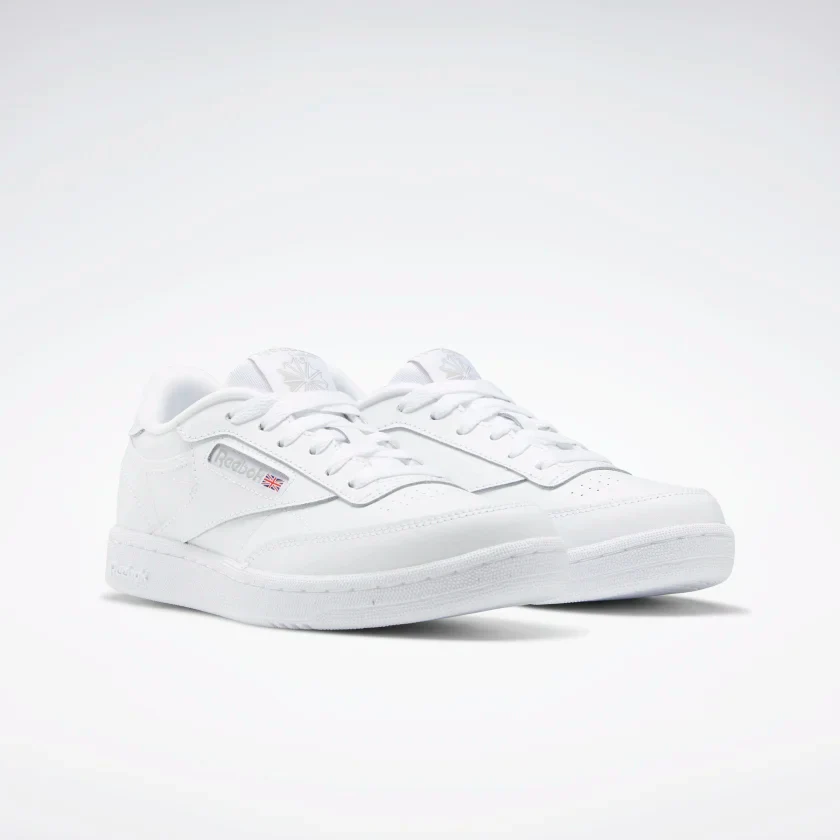Reebok Kids' Club C Shoes - White / Sheer Grey - Image 4