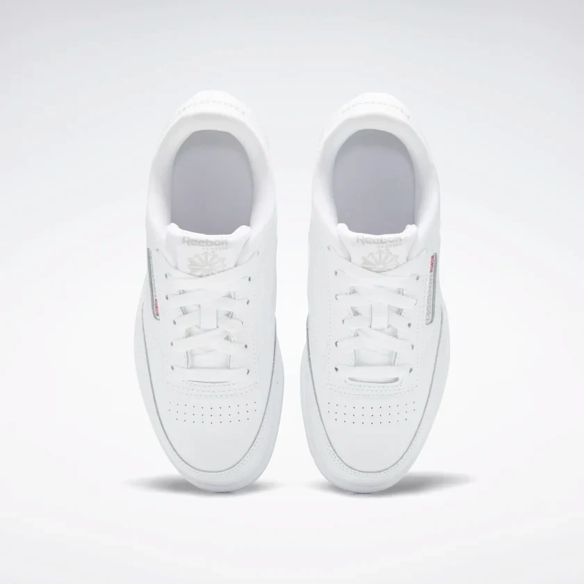 Reebok Kids' Club C Shoes - White / Sheer Grey - Image 7