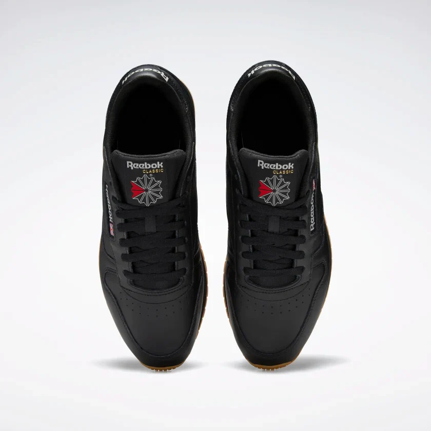 Reebok Men's Classic Leather Shoes - Core Black / Pure Grey / Rubber Gum - Image 7