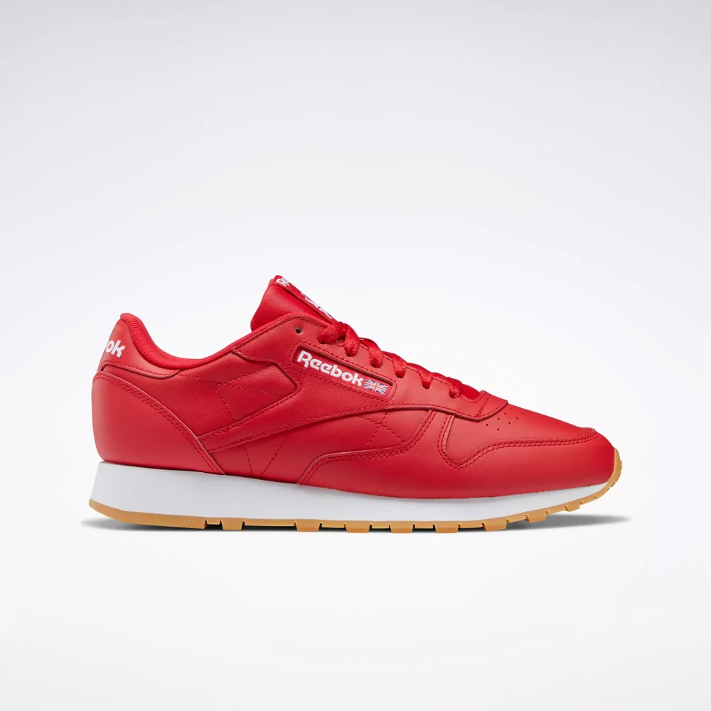 Reebok Men's Classic Leather Shoes - Vector Red / Ftwr White / Rubber Gum - Image 2