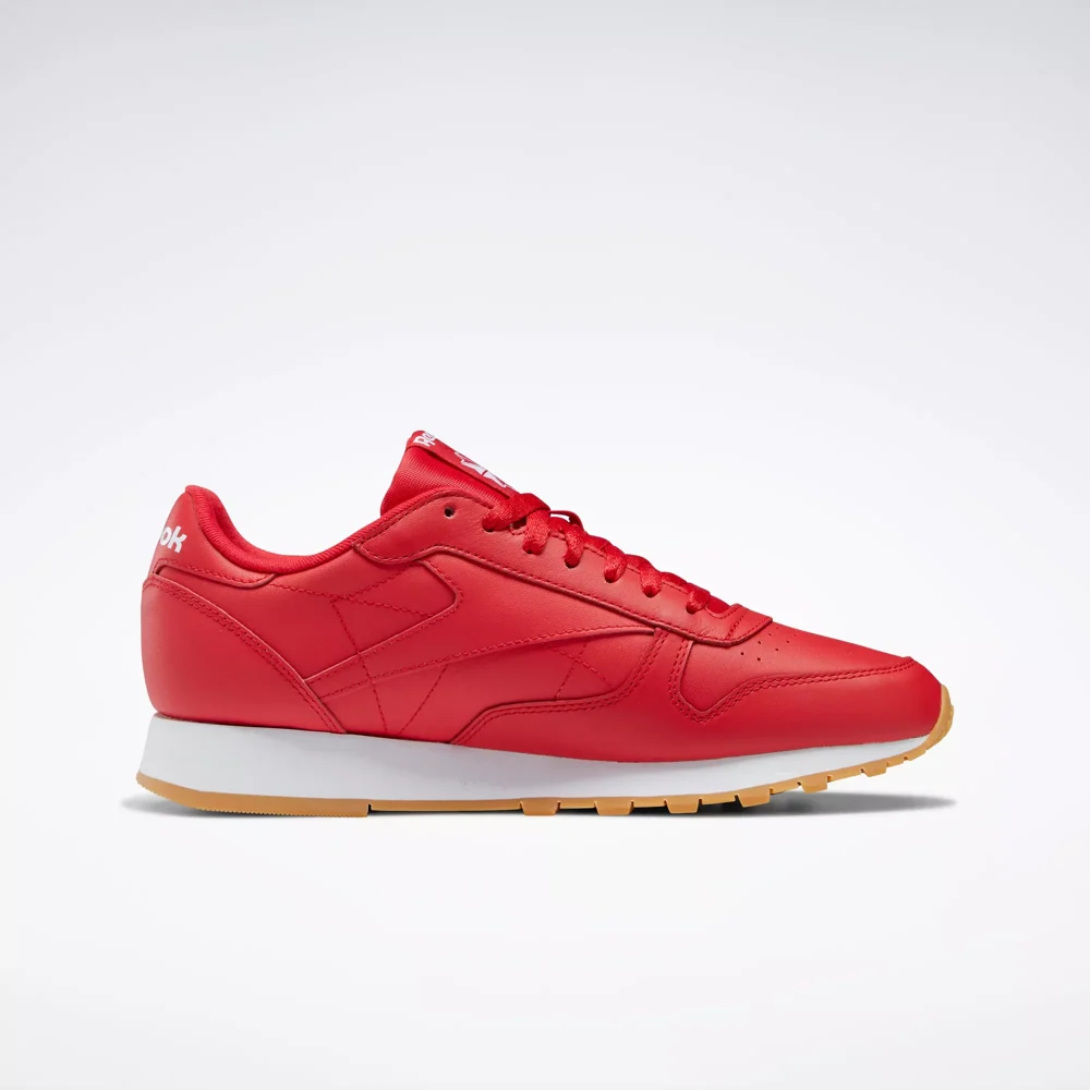 Reebok Men's Classic Leather Shoes - Vector Red / Ftwr White / Rubber Gum - Image 3