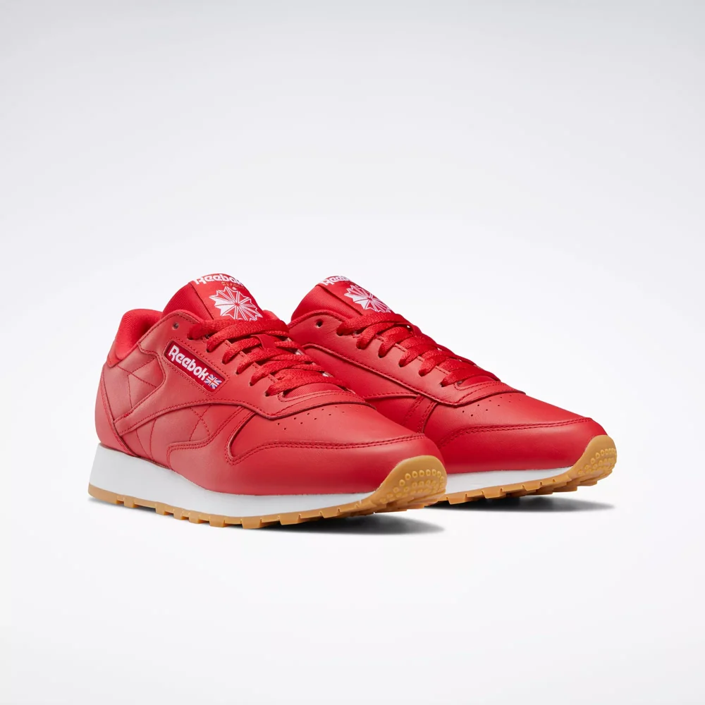 Reebok Men's Classic Leather Shoes - Vector Red / Ftwr White / Rubber Gum - Image 4