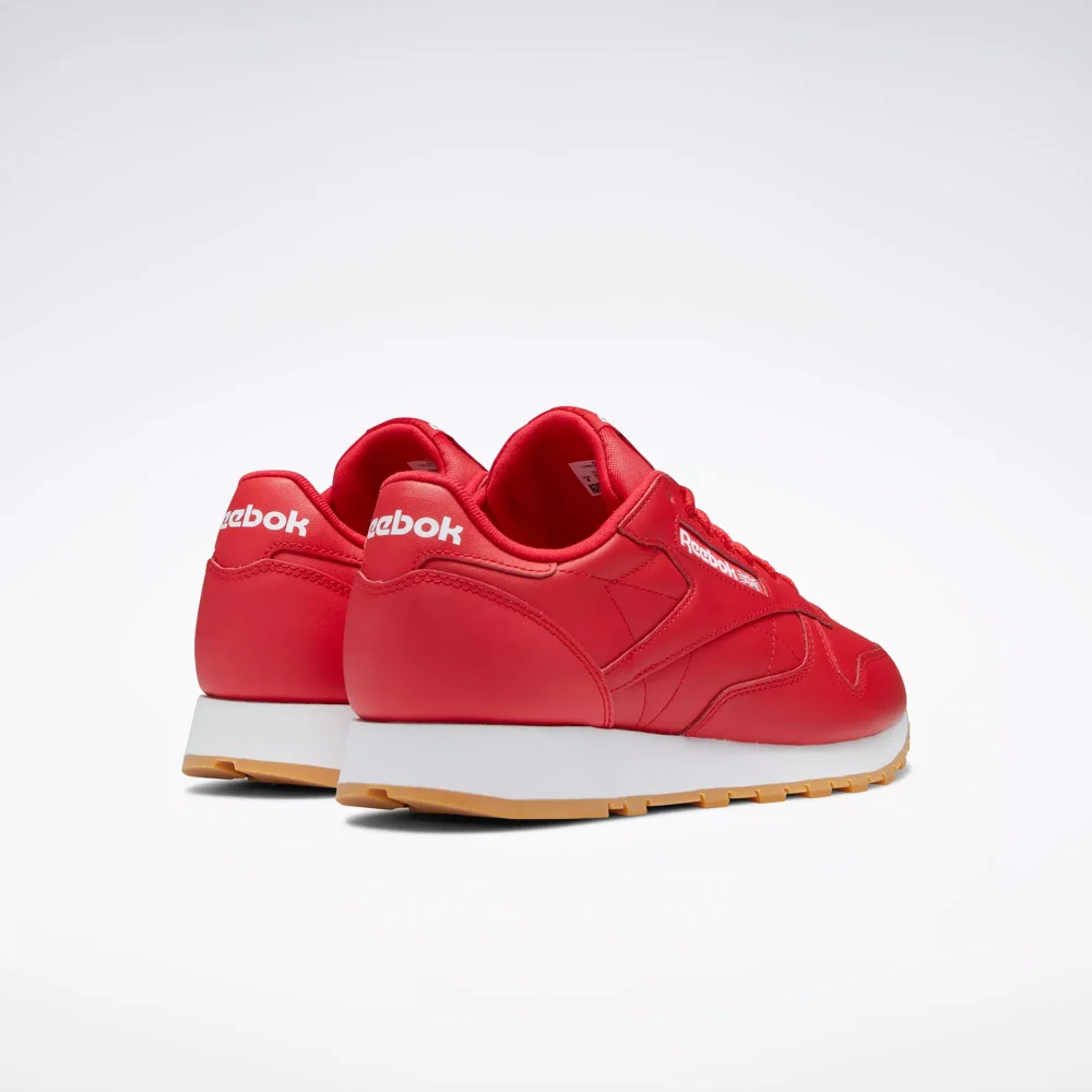 Reebok Men's Classic Leather Shoes - Vector Red / Ftwr White / Rubber Gum - Image 5