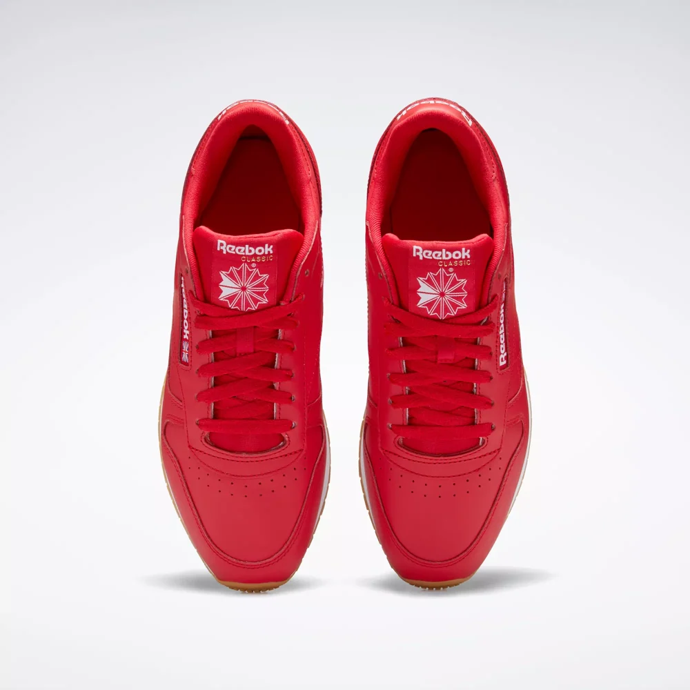 Reebok Men's Classic Leather Shoes - Vector Red / Ftwr White / Rubber Gum - Image 6