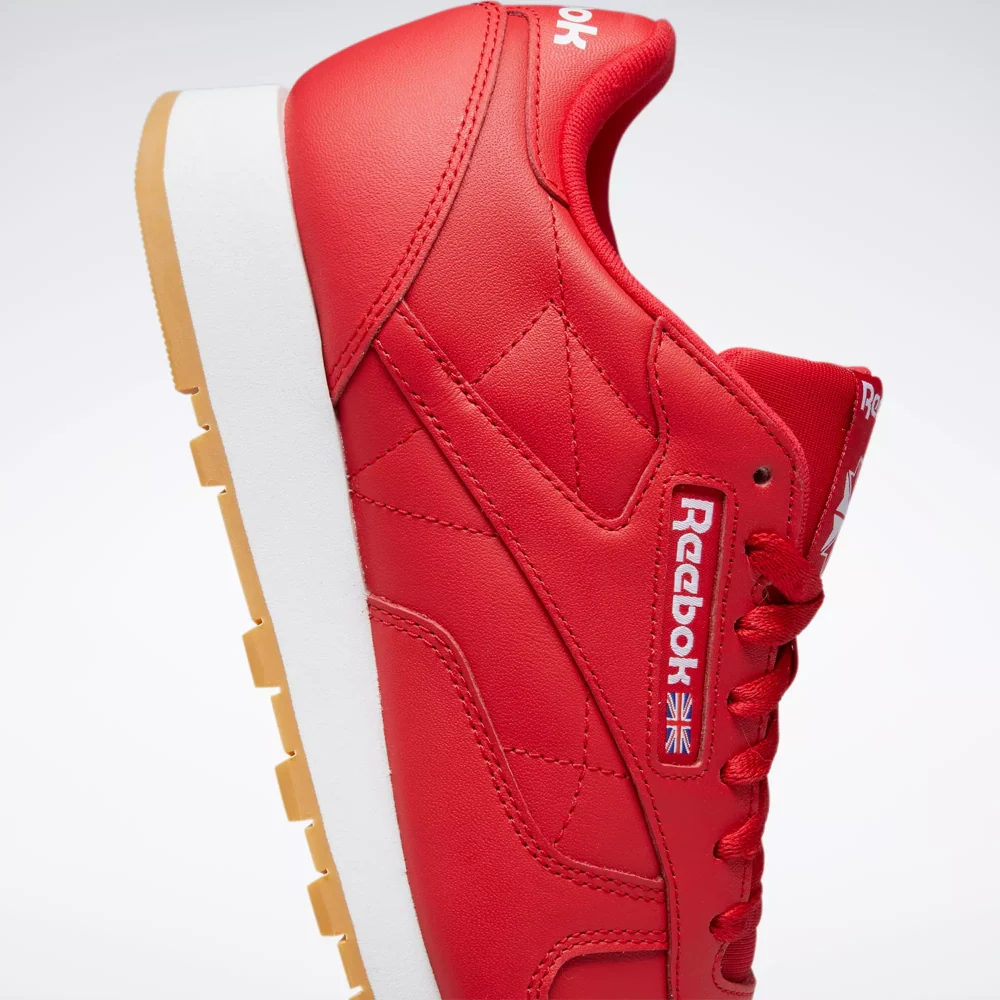 Reebok Men's Classic Leather Shoes - Vector Red / Ftwr White / Rubber Gum - Image 9