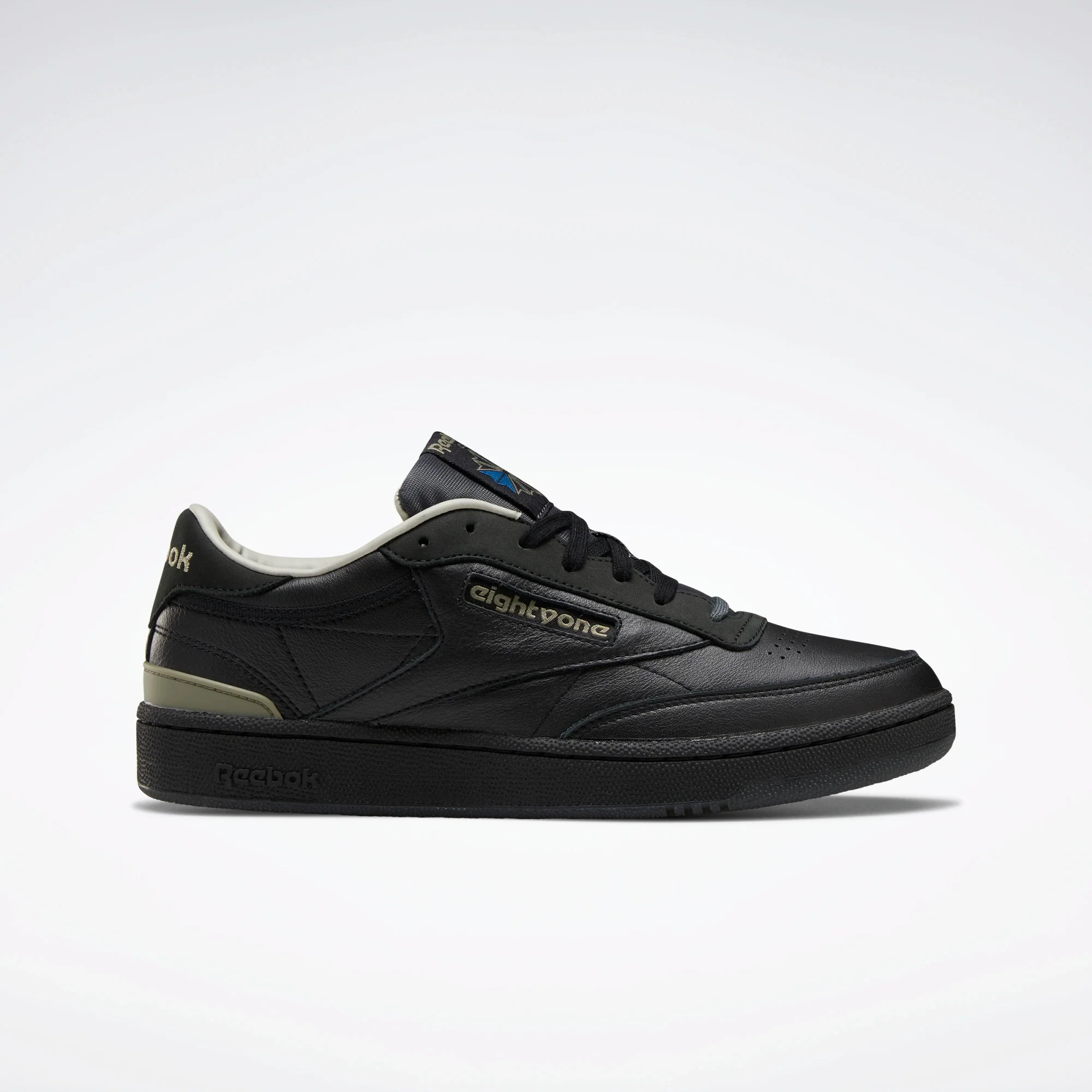 Reebok Men's Club C 85 Shoes - Black / Khaki / The Blues - Image 2