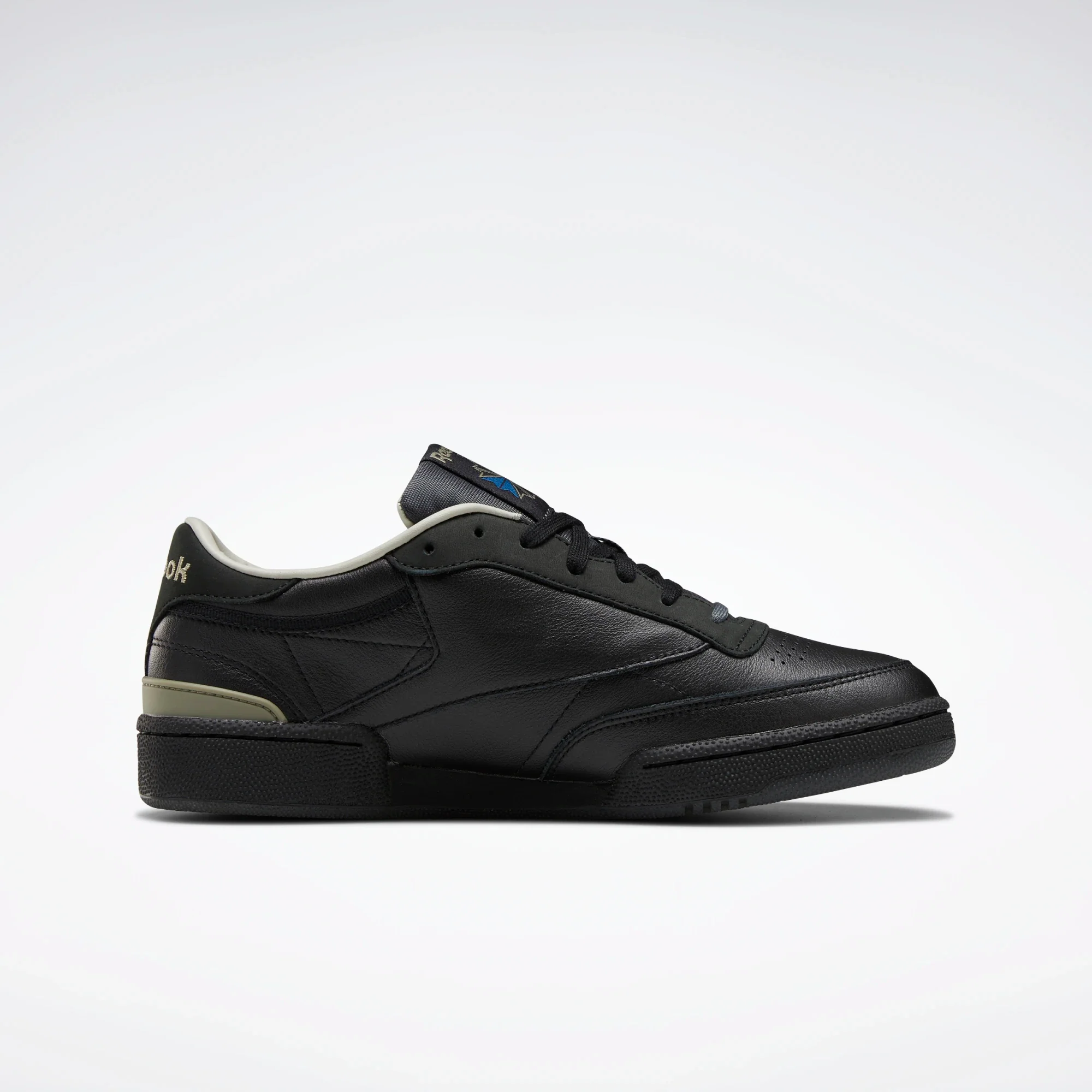 Reebok Men's Club C 85 Shoes - Black / Khaki / The Blues - Image 3