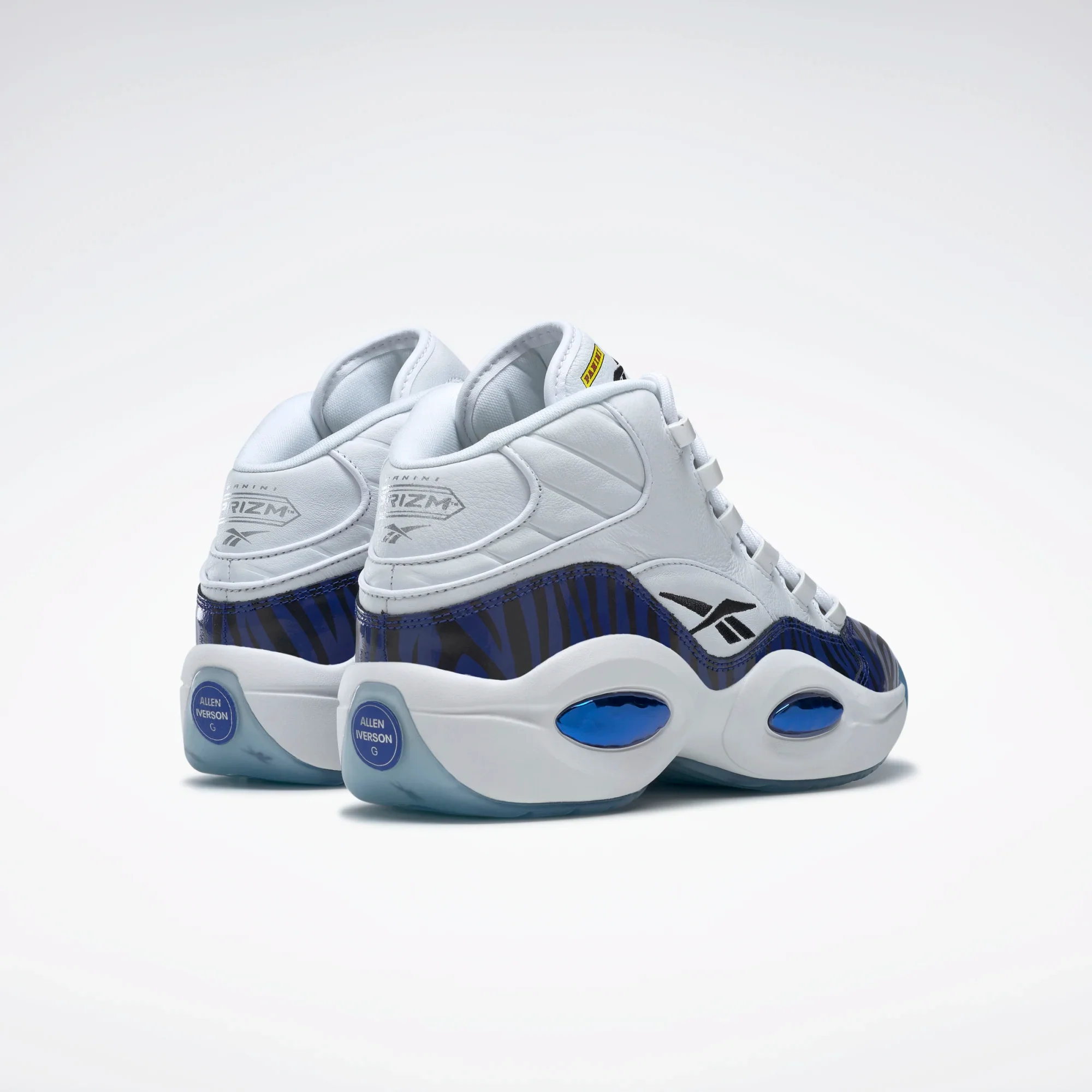 Reebok Men's Panini Question Mid Basketball Shoes - Ftwr White / Classic Cobalt / Core Black - Image 6