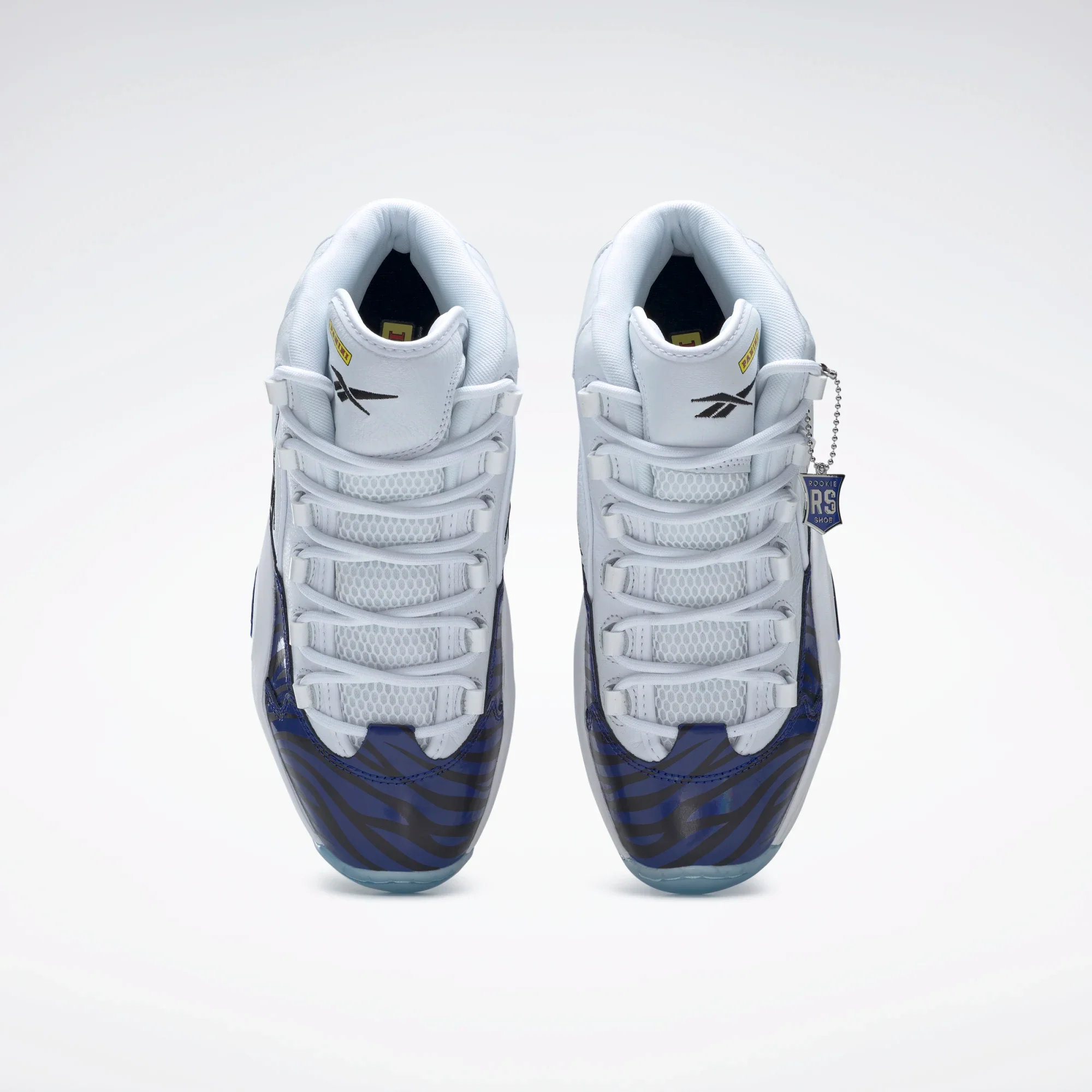 Reebok Men's Panini Question Mid Basketball Shoes - Ftwr White / Classic Cobalt / Core Black - Image 8