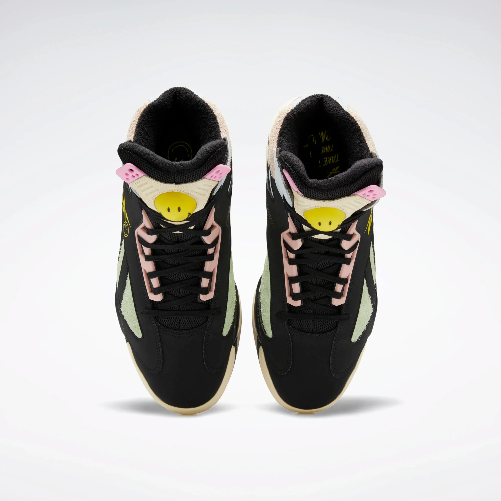 Reebok Men's Smiley Shaq Attaq Shoes - Core Black / Dreamy Blue / Stinger Yellow - Image 8
