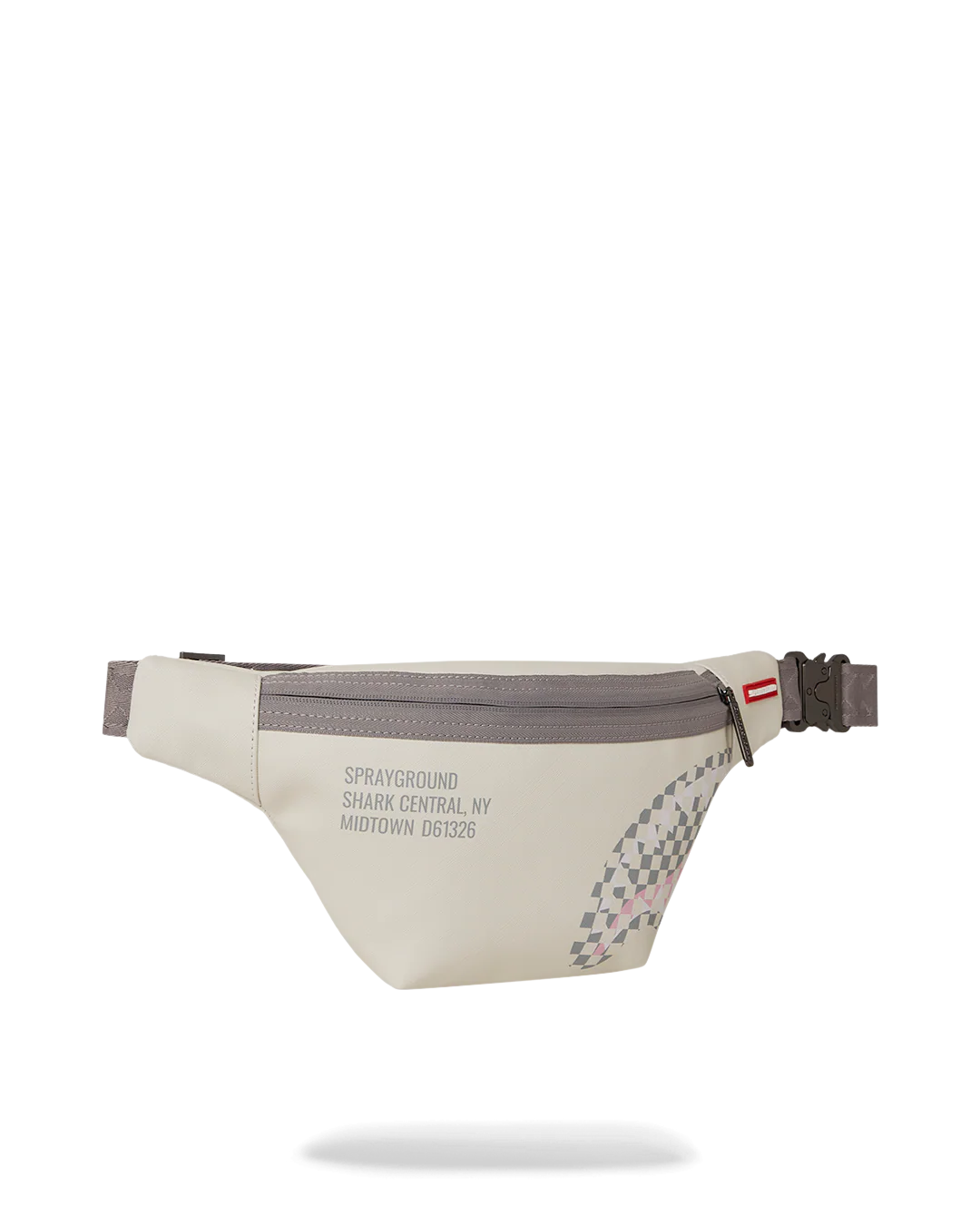 Sprayground Shark Central Dynamic Savvy Crossbody - Beige / White - Image 3
