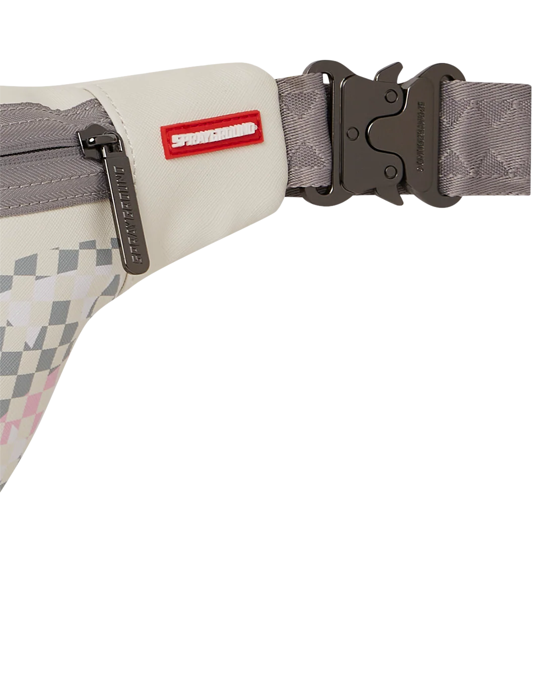 Sprayground Shark Central Dynamic Savvy Crossbody - Beige / White - Image 5
