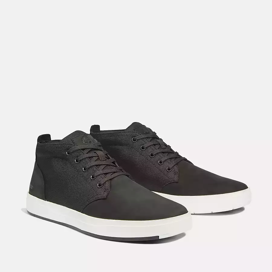Timberland Men's Davis Square Chukka Shoes - Black Nubuck - Image 5