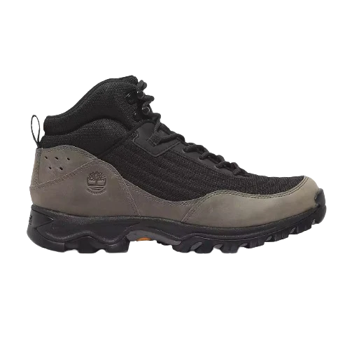 Timberland Men's Mt. Maddsen Mid Lace-Up Waterproof Hiking Boot Shoes - Black Mesh / Grey