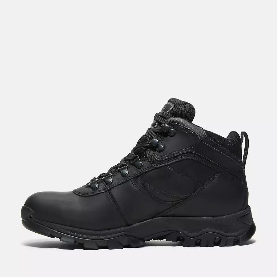 Timberland Men's Mt. Maddsen Waterproof Mid Hiking Boot Shoes - Black Full Grain - Image 7