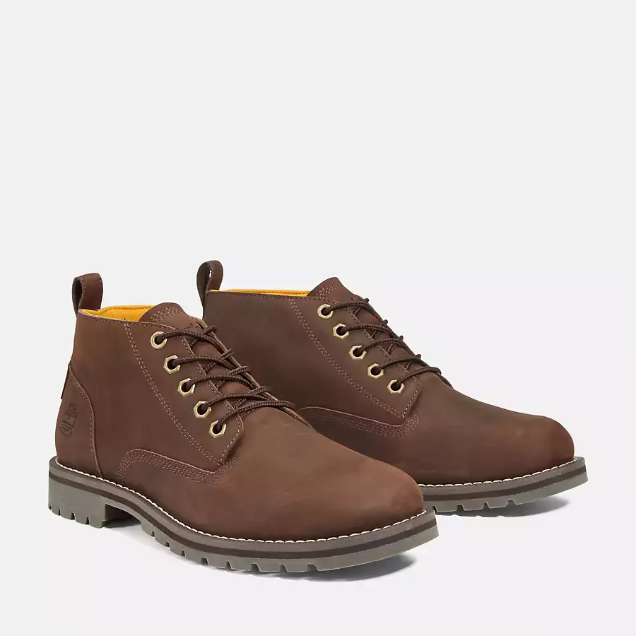 Timberland Men's Redwood Falls Waterproof Chukka Boot Shoes - Dark Brown Full Grain - Image 5