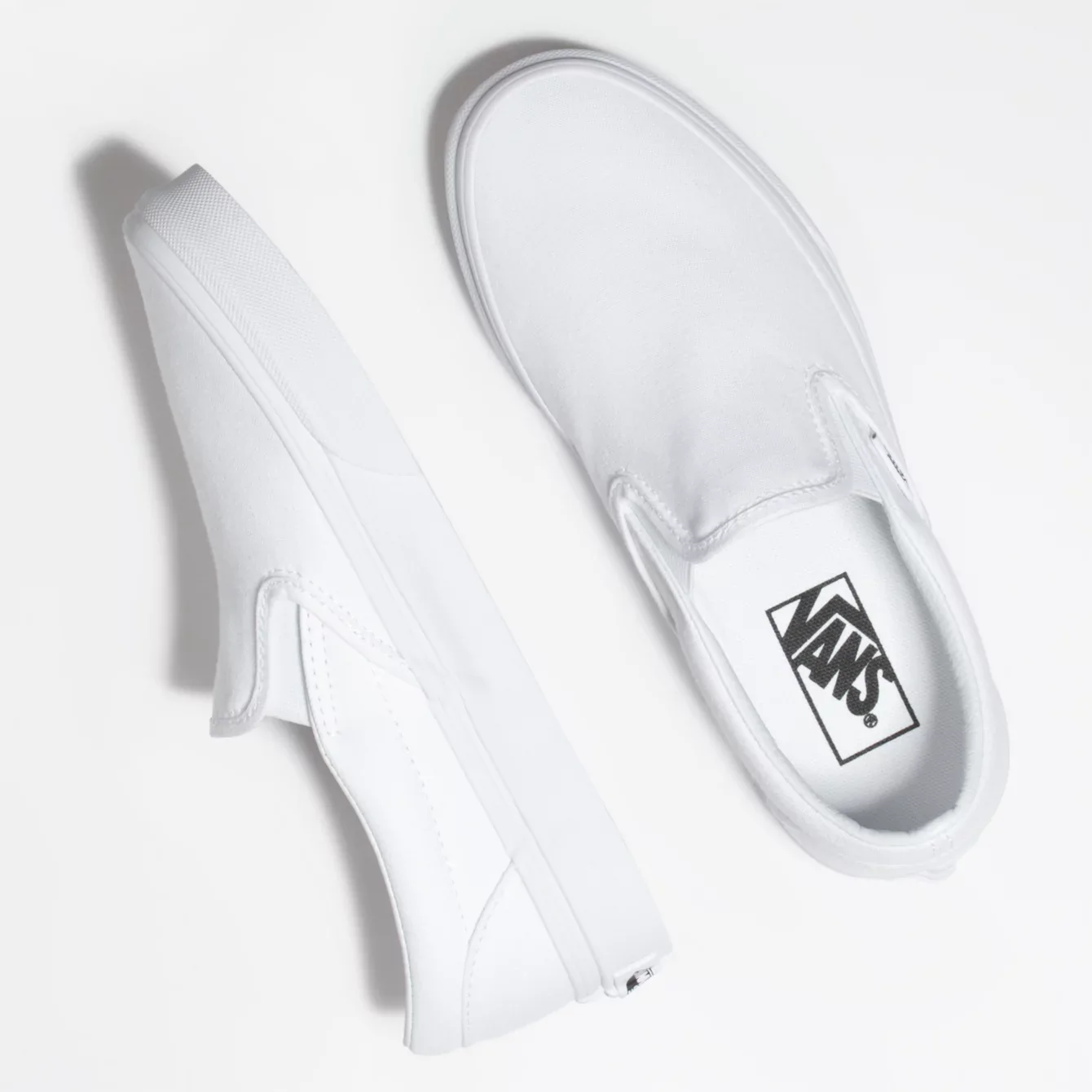 Vans Unisex Classic Slip-On Shoes - All White - Image 4