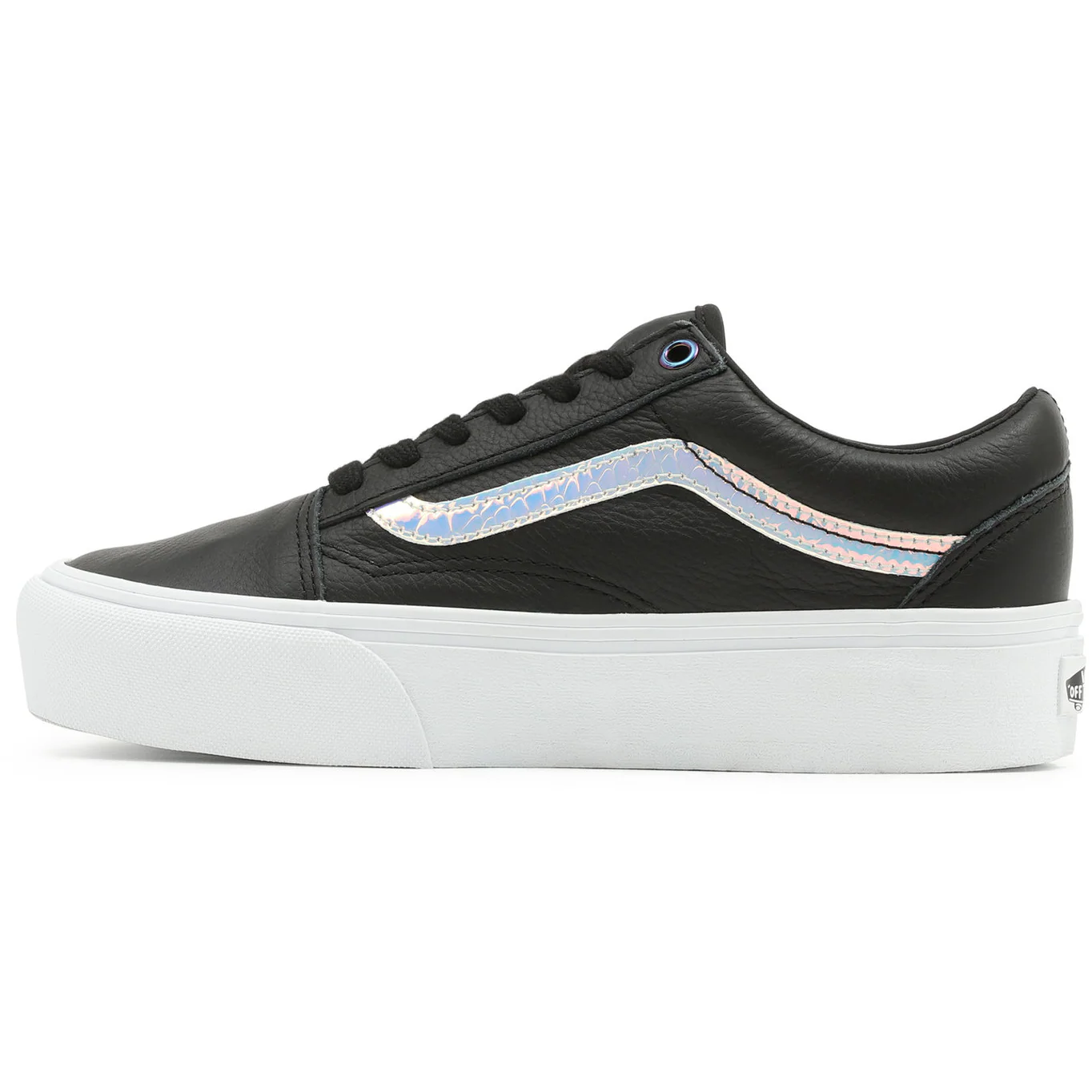 Vans Unisex Holo Sidestripe Old Skool Platform Shoes - Black / True White - Image 4