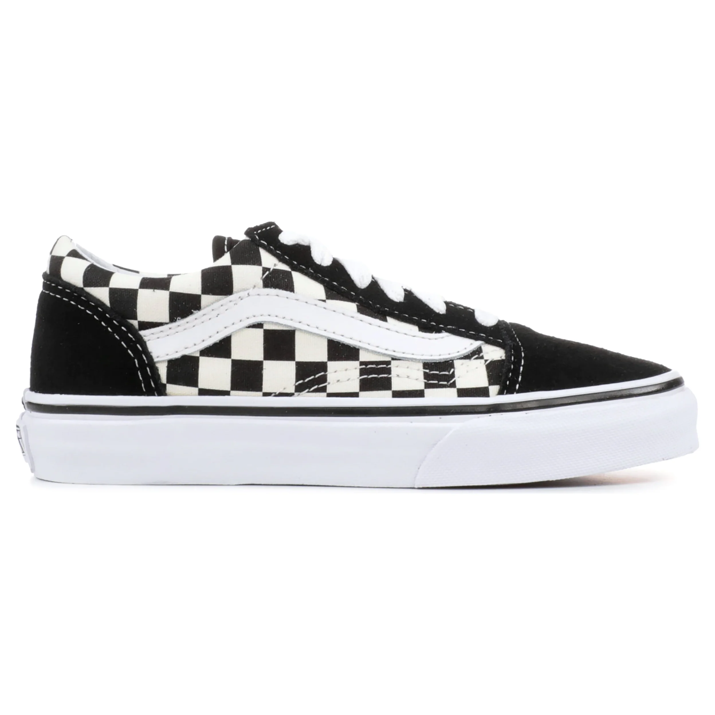 Vans Kids' Check Old Skool Shoes - Black / White
