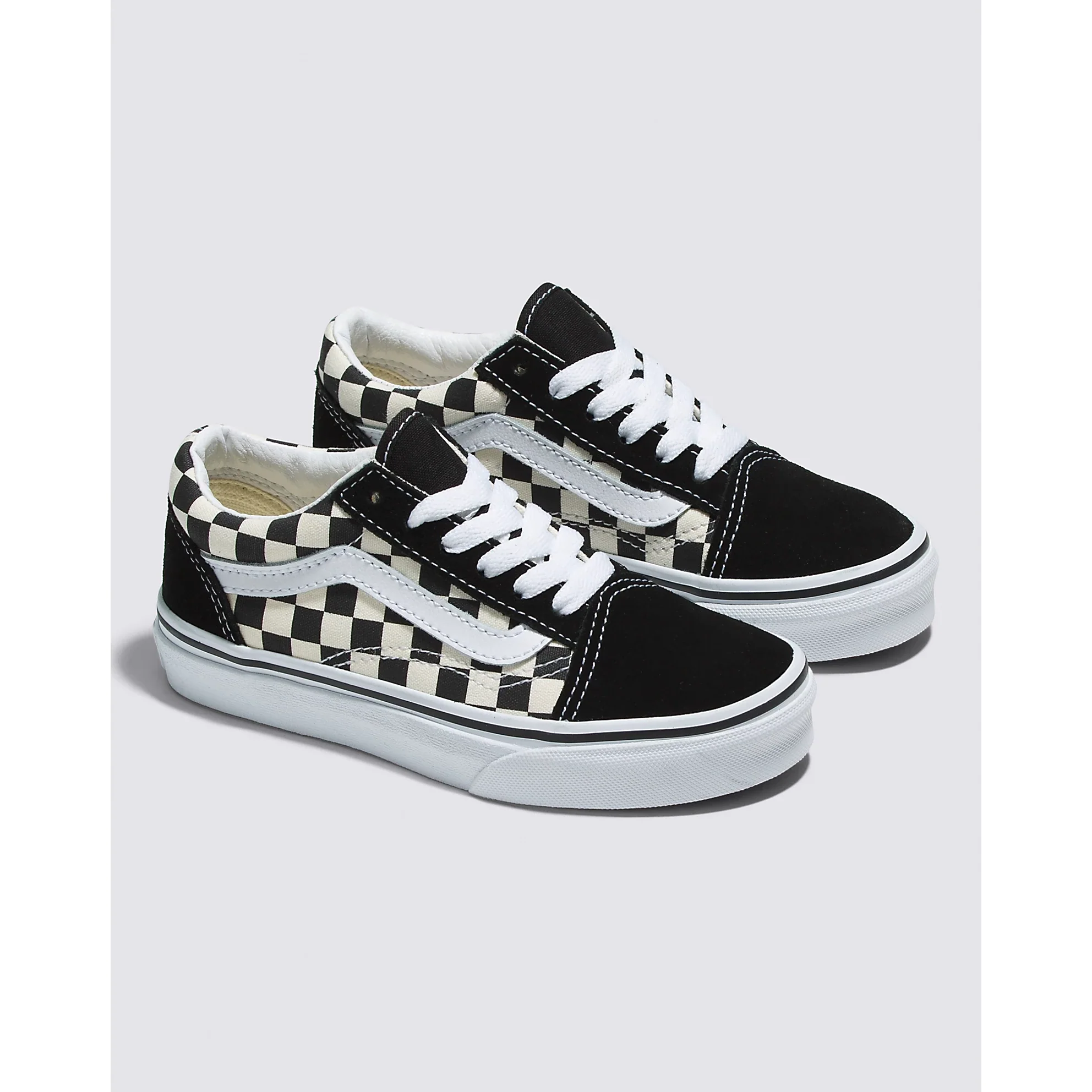 Vans Kids' Check Old Skool Shoes - Black / White - Image 3