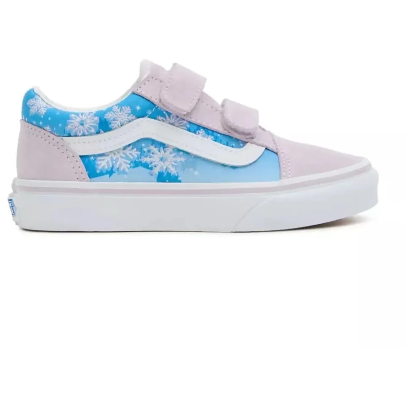Vans Kids' Old Skool V Shoes - Pink / Blue / White - Image 6