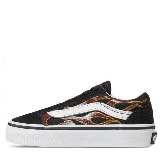 Vans Kids' Sk8-Hi Fire Reissue VLT LX Shoes - Black / Orange - Image 3