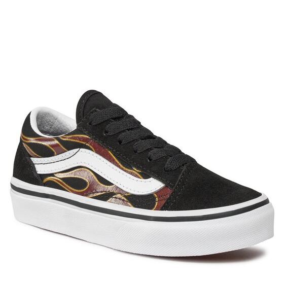 Vans Kids' Sk8-Hi Fire Reissue VLT LX Shoes - Black / Orange - Image 4