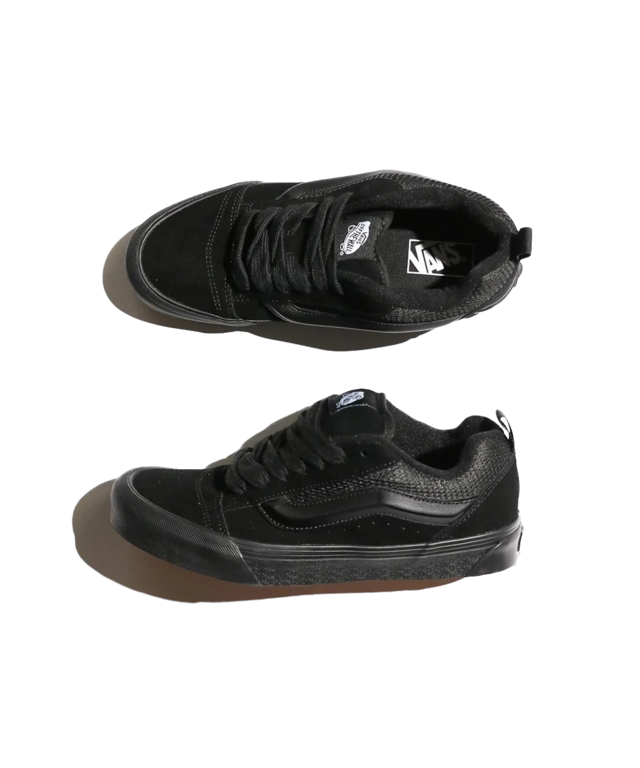 Vans Men's Knu Skool Shoes - Black / Black - Image 5
