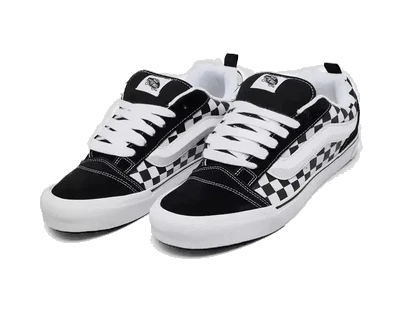 Vans Men's Knu Skool Shoes - Black / White - Image 4
