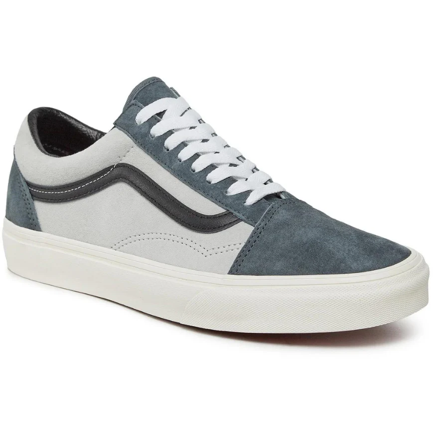 Vans Men's Old Skool Suede Shoes - Green / Grey - Image 2