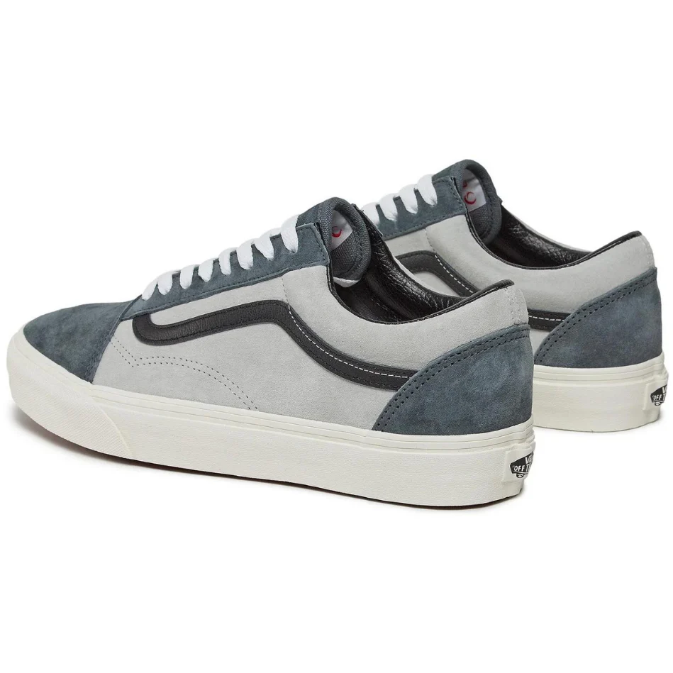 Vans Men's Old Skool Suede Shoes - Green / Grey - Image 3
