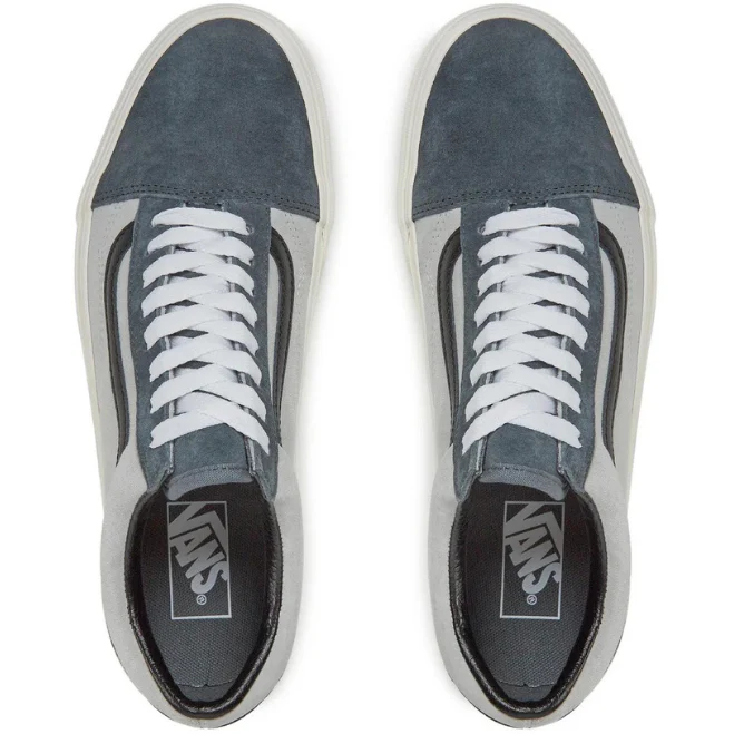 Vans Men's Old Skool Suede Shoes - Green / Grey - Image 5
