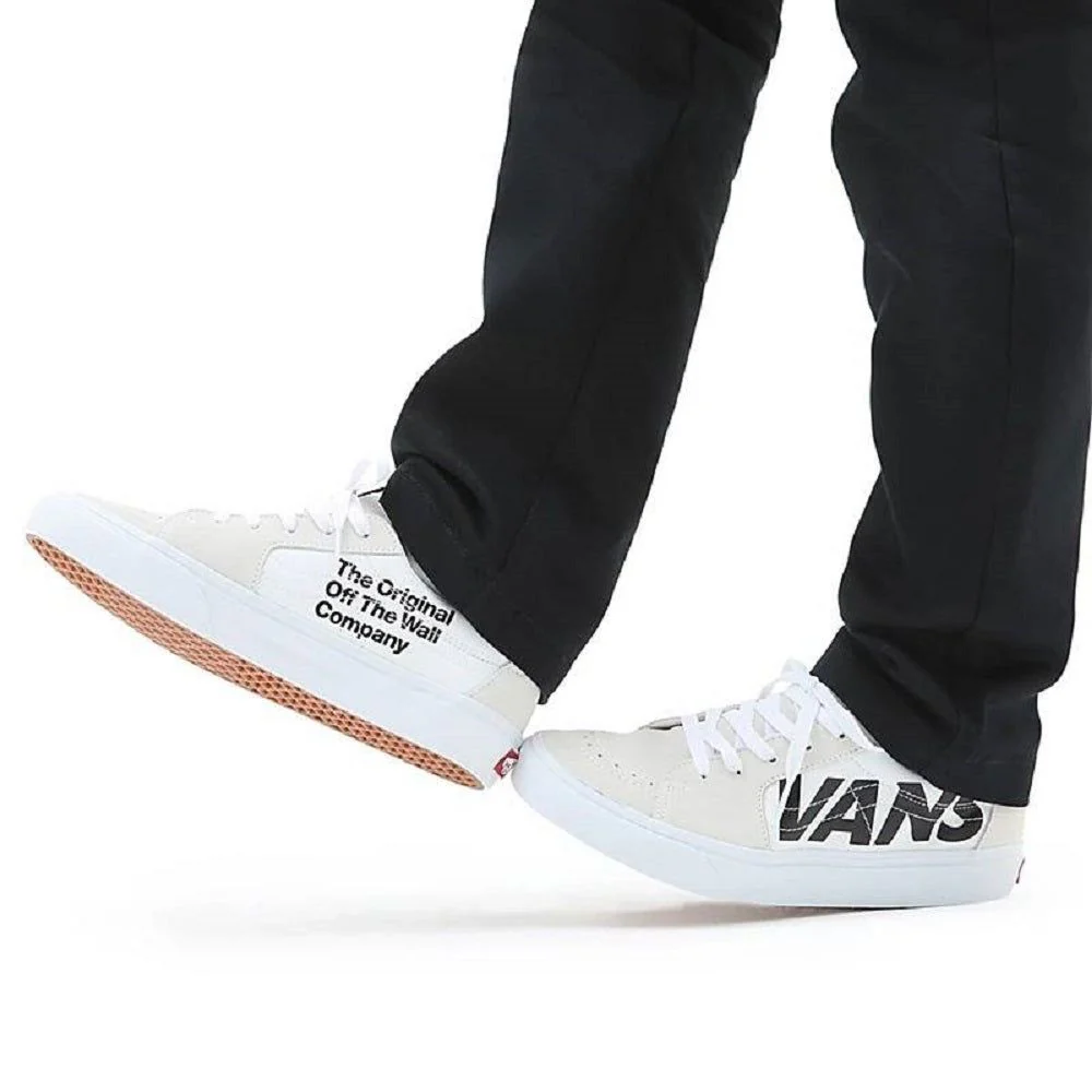 Vans Men's Sk8 Low Shoes - Hi Def White / Black - Image 4